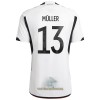 Officiële Voetbalshirt Duitsland Muller 13 Thuis WK 2022 - Heren